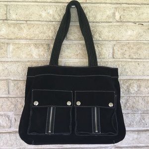 Banana Republic black suede purse.